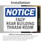 Signmission FACP In Rear Building Trash Room, 14 in W x Rectangle, Vinyl Decal OS-2PACK-NS-D-1014-L-12407 - alternate 6